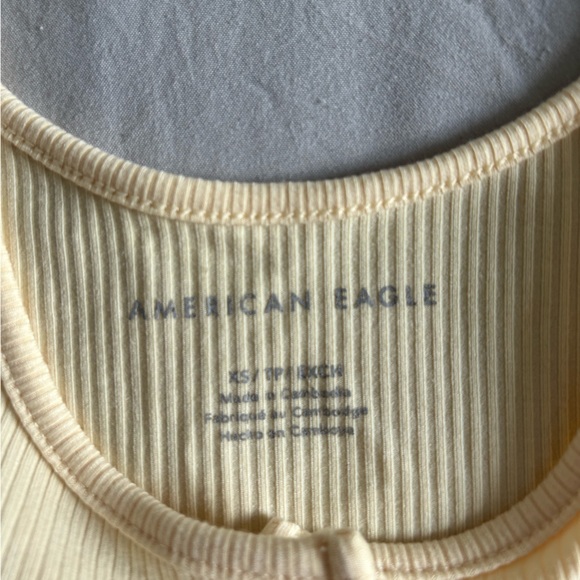 American Eagle Button Tank Top - Pastel Yellow - Picture 3 of 3
